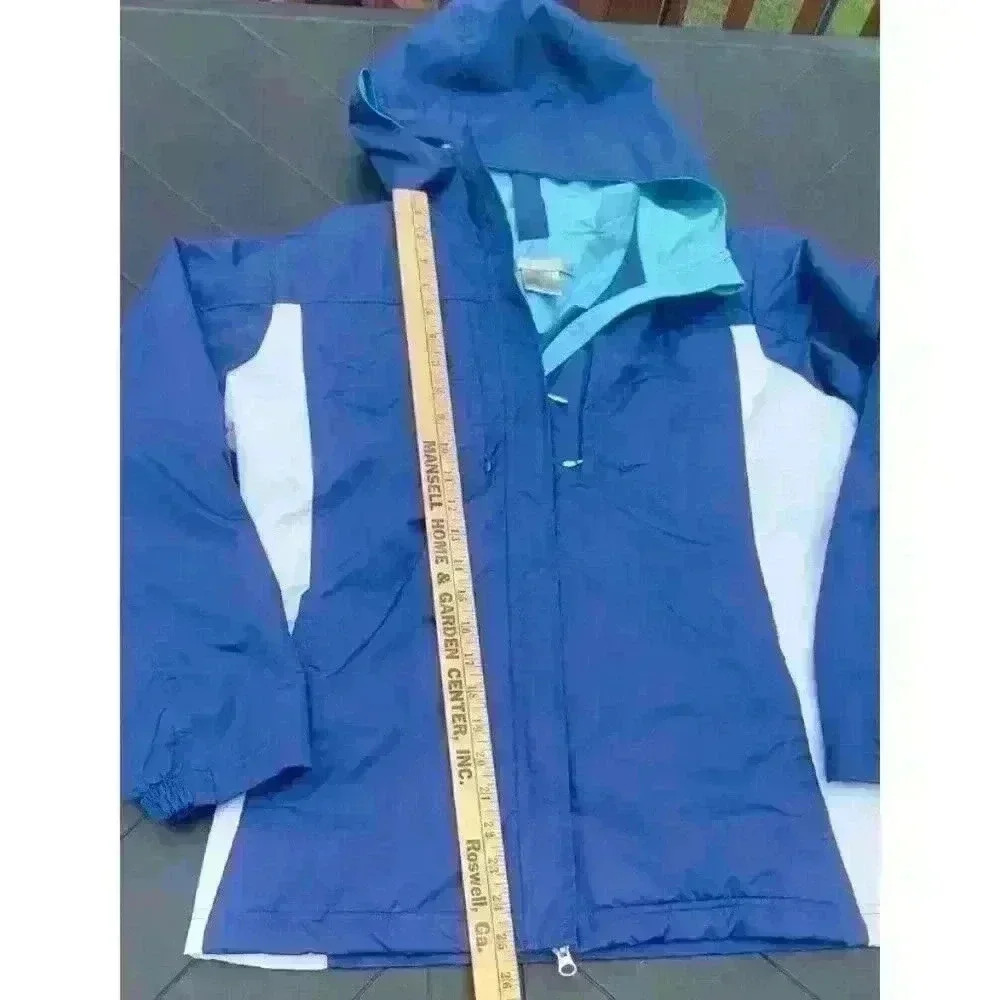 Vintage Nike Windbreaker Womens Size Medium Blue White Color Block Y2K Full Zip - Picture 4 of 7